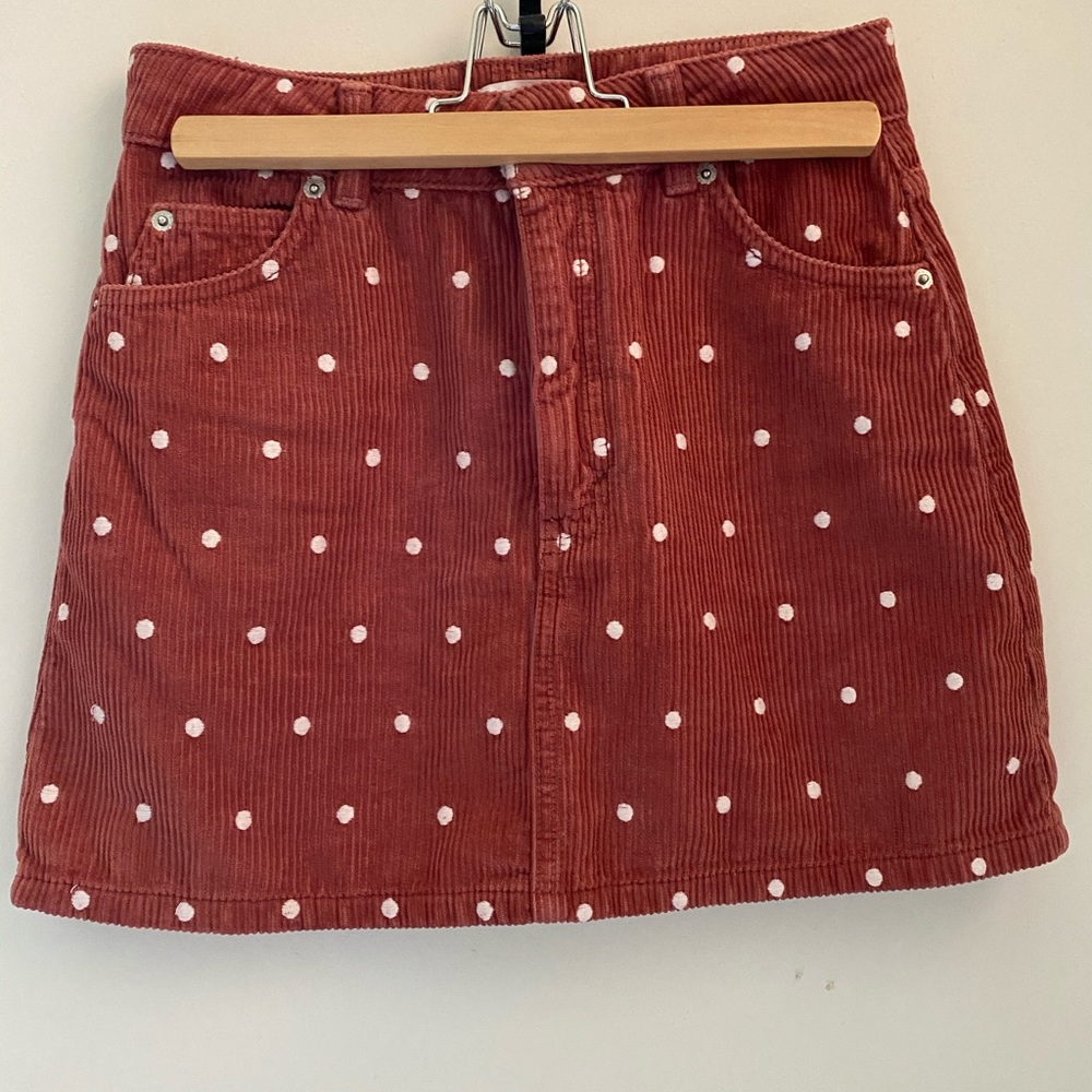Corduroy mini skirt